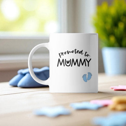 👣 “Promoted to Mummy” Mug – Cheers to Your New Favourite Title! 💕