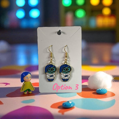 Inside-Out Inspired Gold Plated Drop-Hook Earrings