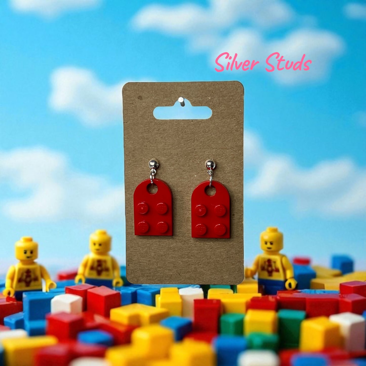 🧩 LEGO® Plate Stud Earrings – Build Your Style! 🧩