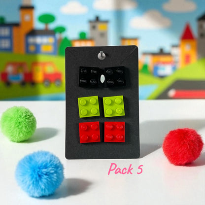 🧱 🧩 LEGO® 2x2 Plate Set on Silver Stud Earrings 🧩 🧱
