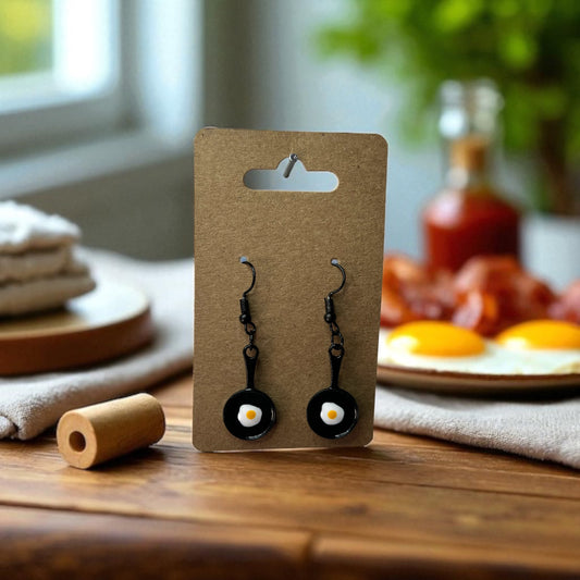 🍳🥄✨ Novelty Fry Pan Earrings – Available in Two Fun Styles! 🍳🥄✨