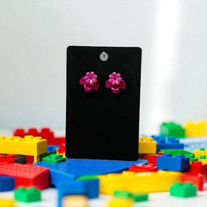 🌸 LEGO® 'Magenta' Flower Stud Earrings – Pick Your Petals! 🌸
