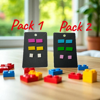💎 LEGO® Slope Plate Set on Silver Stud Earrings 💎
