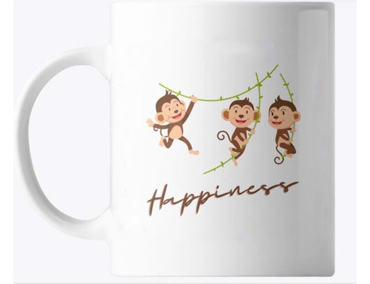 3 HAPPY MONKEYS Coffee Mug 🙉🙊🙈