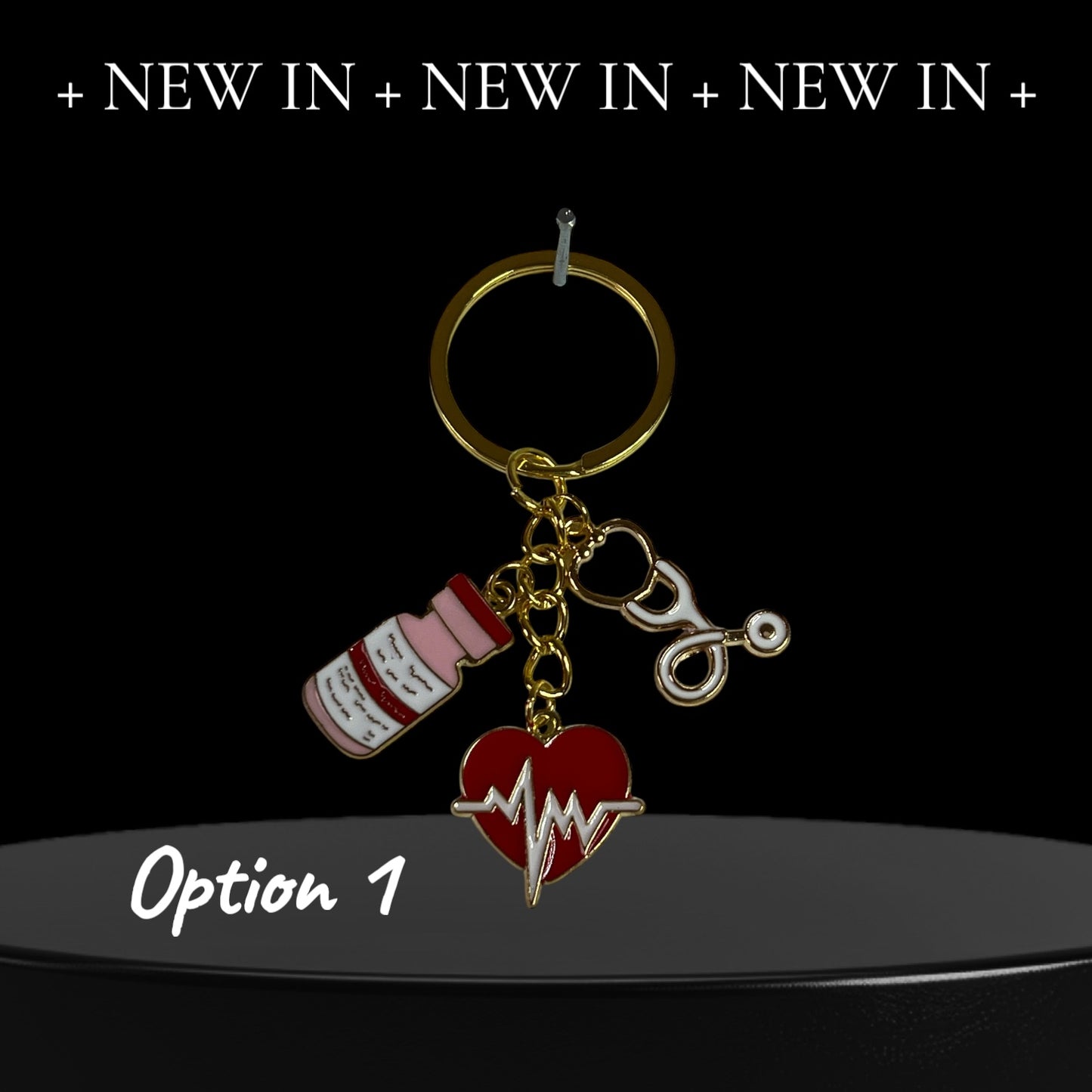 🩺 Medical Marvels Gold-Plated Keychain 🩺