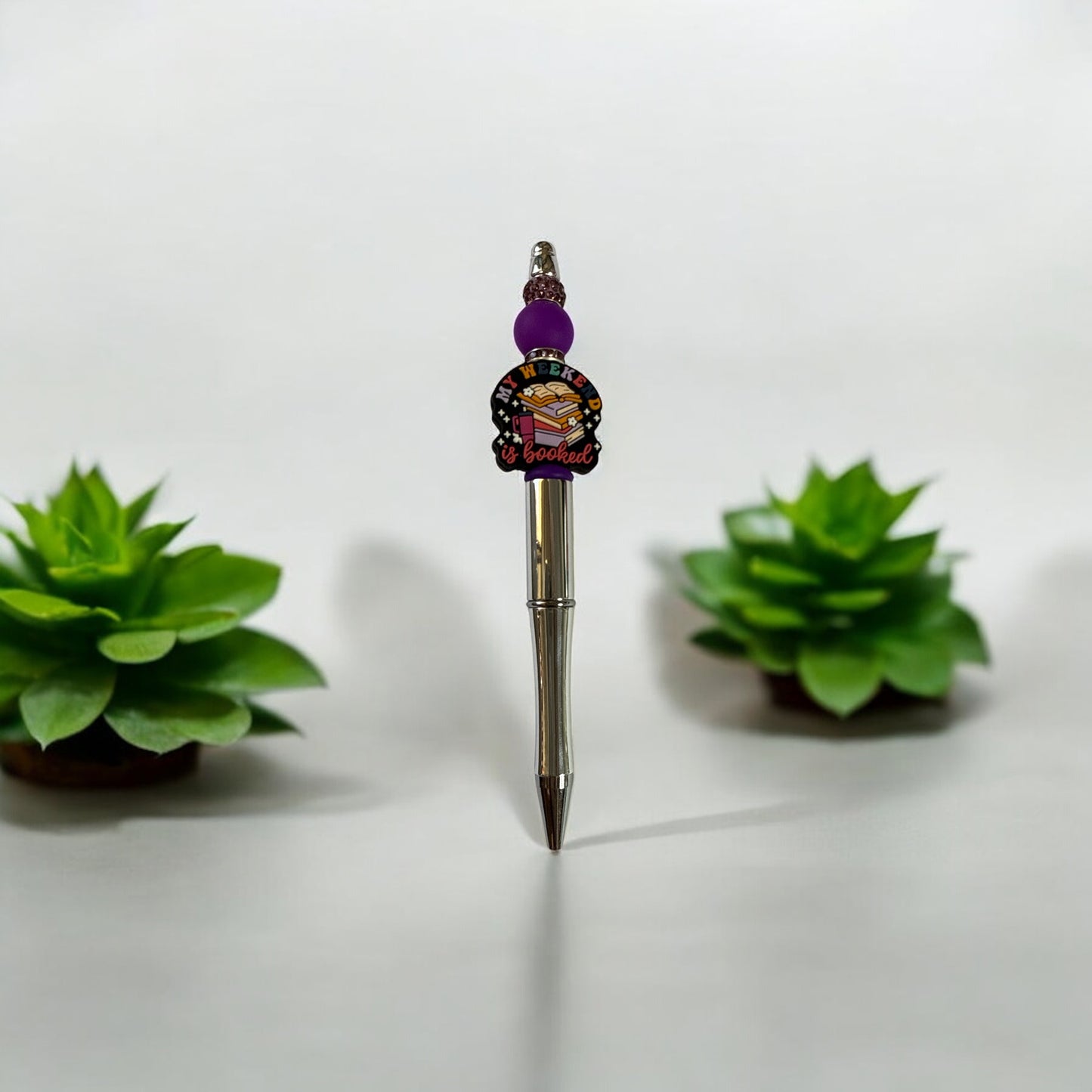 📚 My Weekend is Booked Beaded Pen – For the Book Lovers! 📚