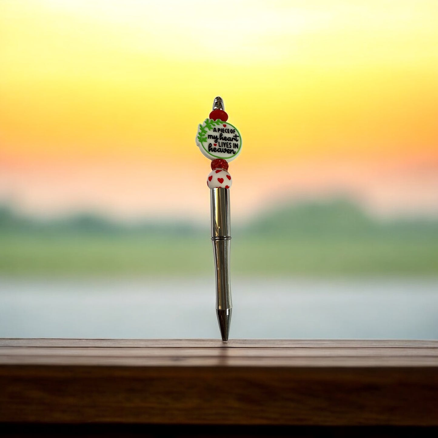 💫 A Piece of My Heart Lives in Heaven Beaded Pen 💫