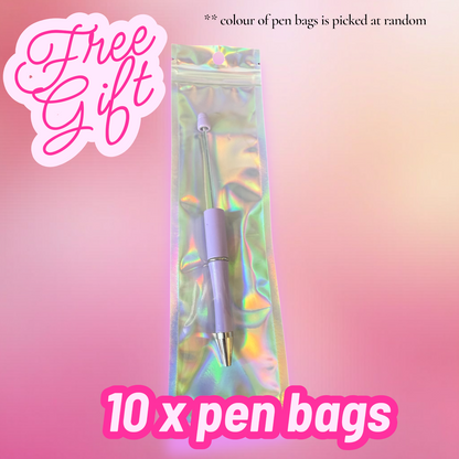 ✏️ Multi-Coloured (Option 2) Ballpoint Beadable Pen Set - Pack of 10✏️