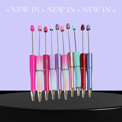 ✏️ Multi-Coloured (Option 5) Ballpoint Beadable Pen Set - Pack of 10✏️