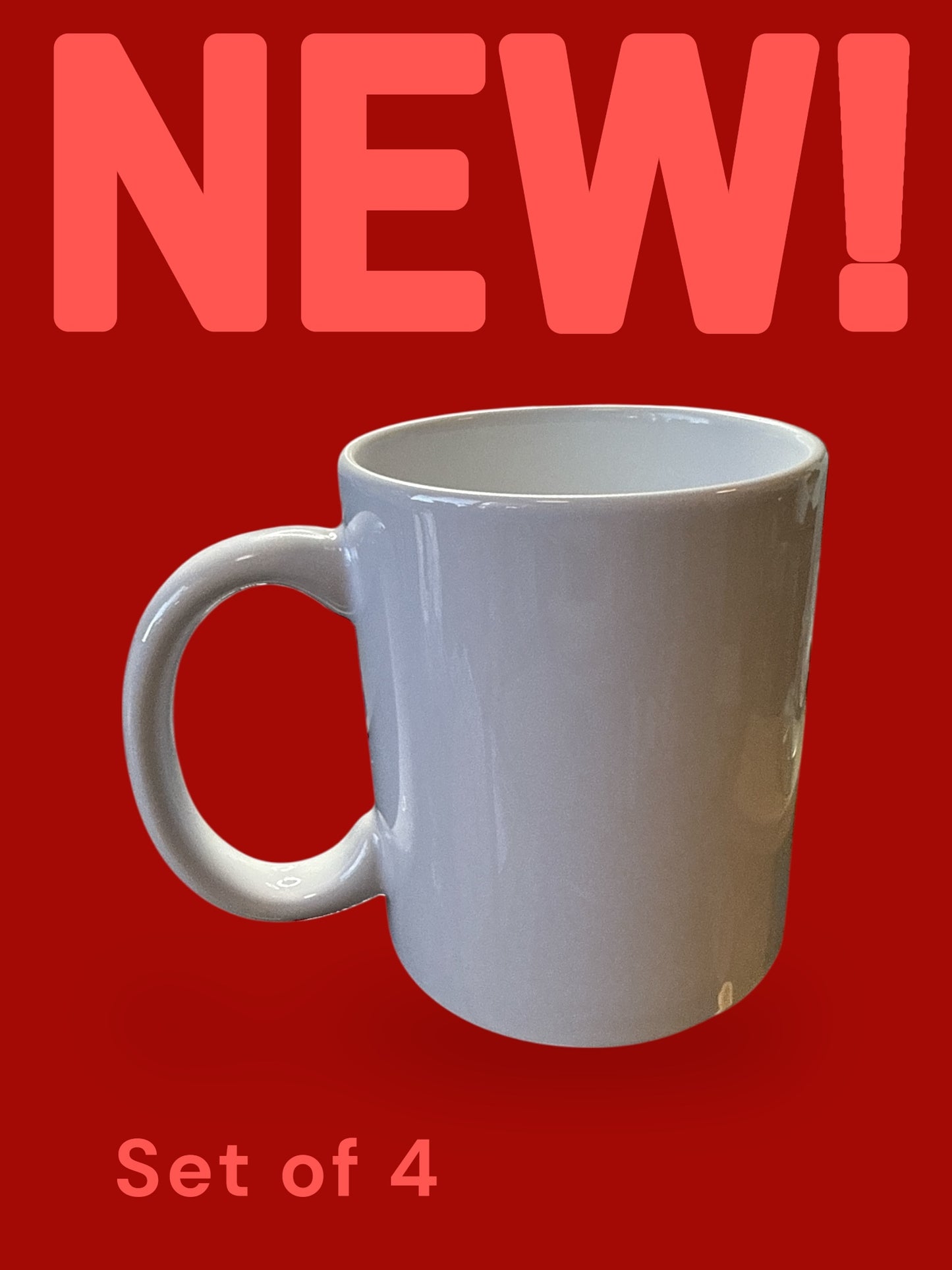 🌈 Set of 4 – 11oz Blank Sublimation Mugs
