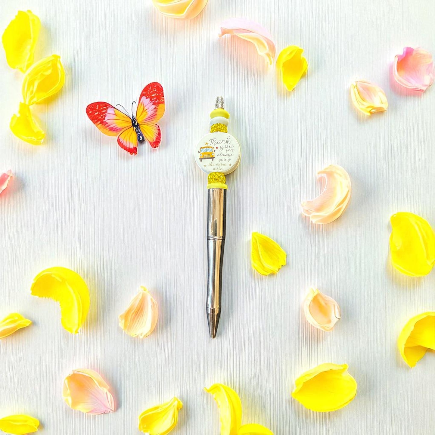 ✨ Thank You Beaded Pen – For Those Who Go the Extra Mile 💖