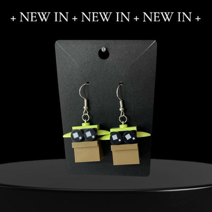 🌌  LEGO® Star Wars "Grogu" Inspired Silver Drop-Hook Earrings 🌌
