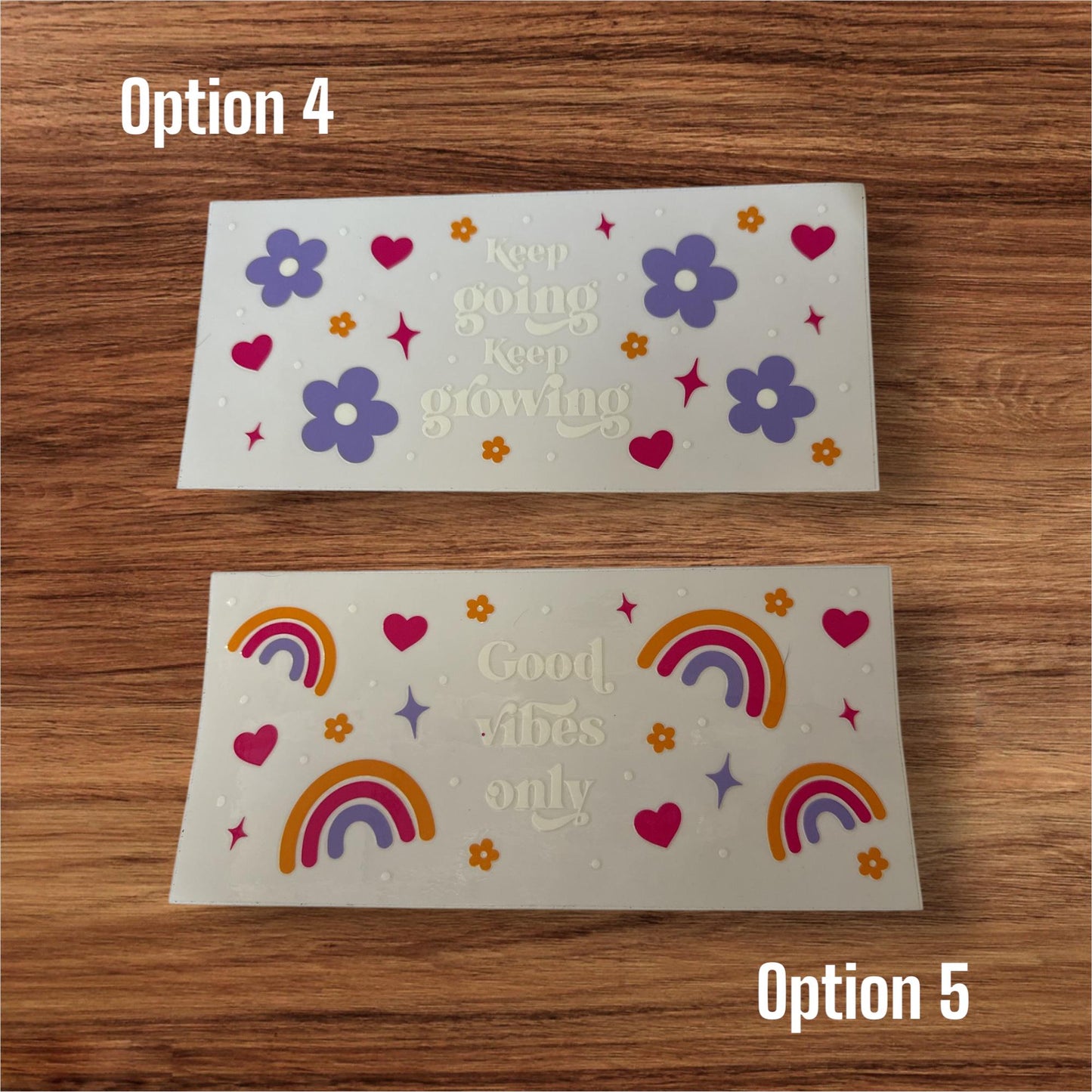 ✨ Positive Affirmation UV DTF Glass Tumblers – Sip, Smile, Repeat ✨