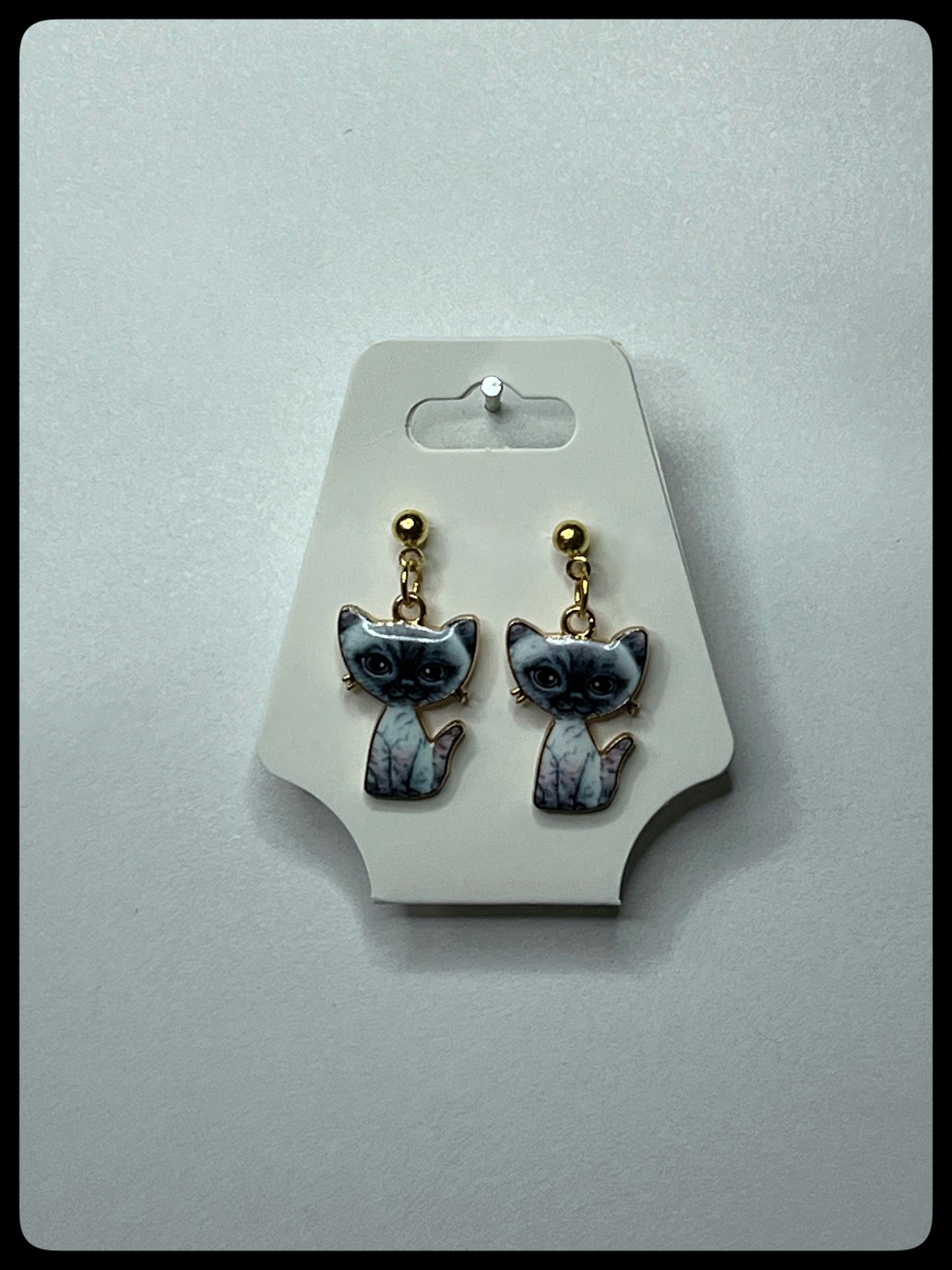 Puuurfect Pussy Cat Gold-Plated Stud Earrings