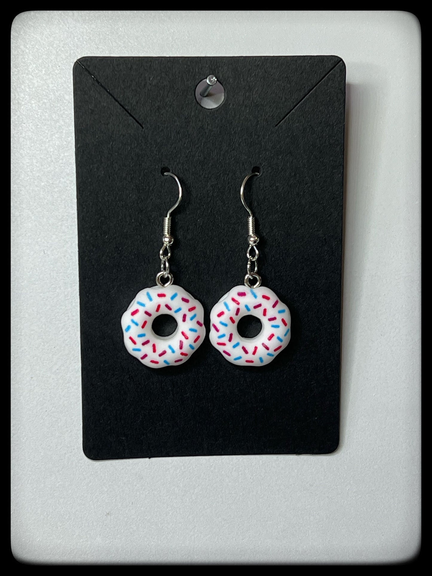 DONUT Silver Drop-Hook Earrings