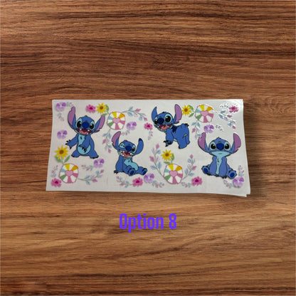 🌺 Lilo & Stitch-Inspired UV DTF Glass Tumbler – Sip with Aloha 🌺