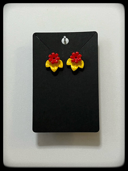 🌸 LEGO® 'Yellow' Flower Stud Earrings – Pick Your Petals! 🌸