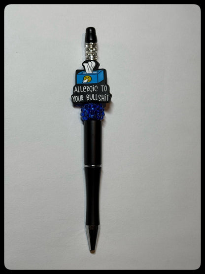 💎✨ Allergic to Bullsh*t Sparkle Beaded Pen ✨💎