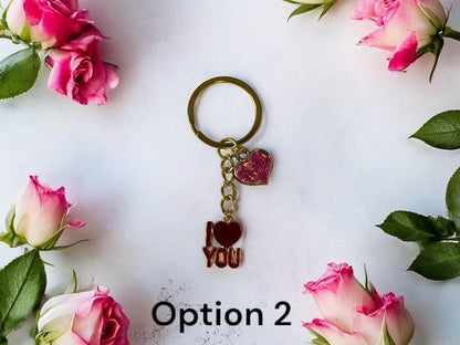 💖 “I LOVE You” Gold-Plated Keychain 💖