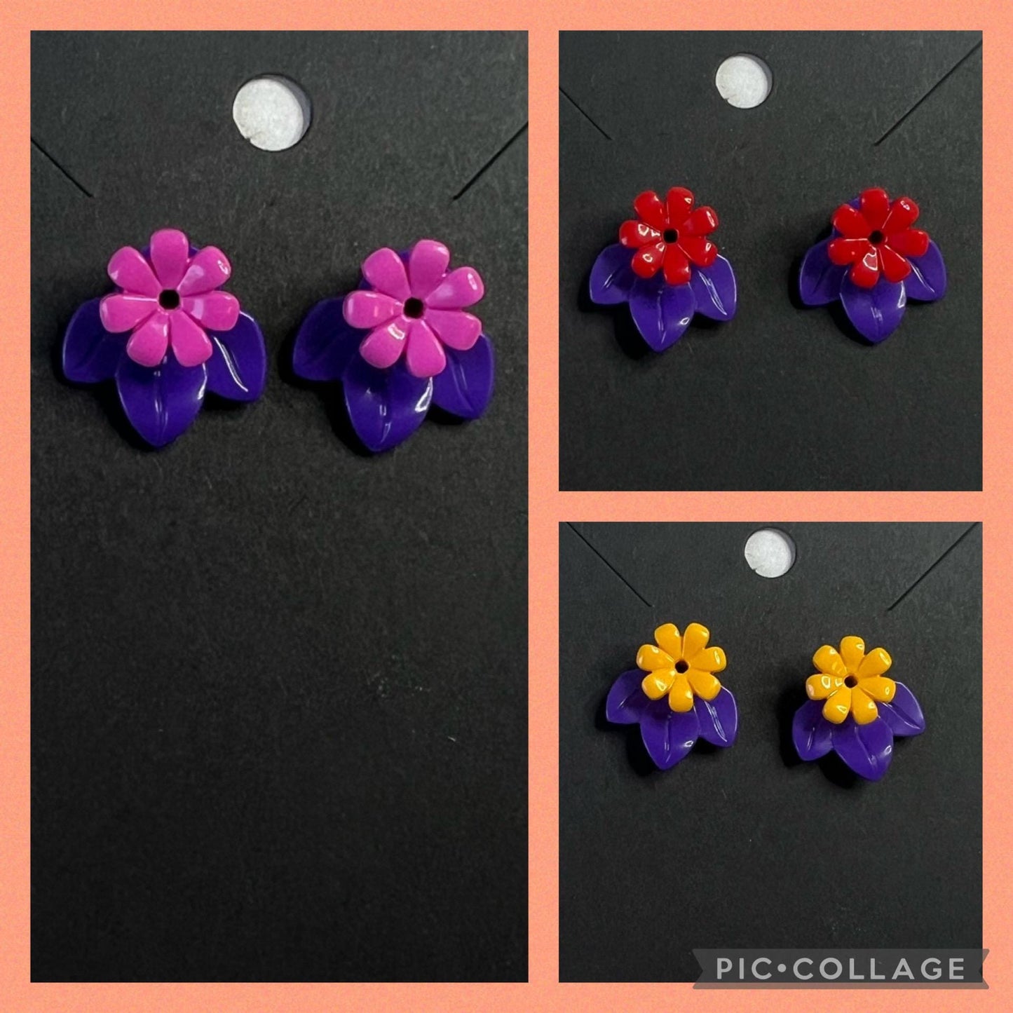 🌸 LEGO® 'Purple' Flower Stud Earrings – Pick Your Petals! 🌸