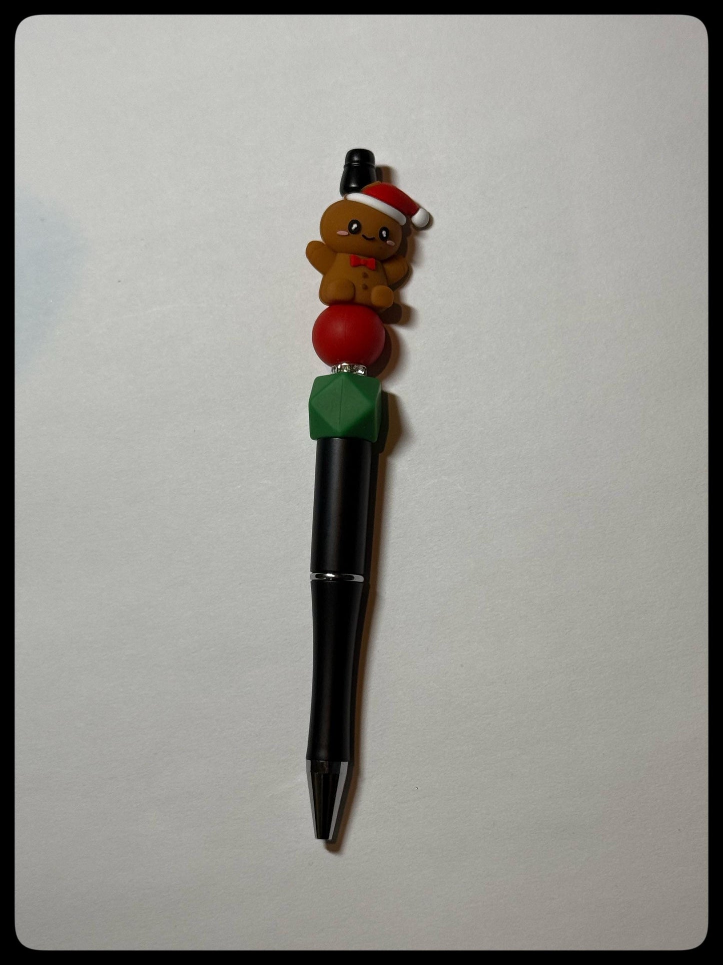 Christmas Gingerbread Beaded Pens