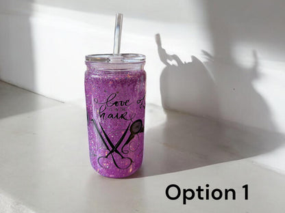 Hair Stylist Snow-Globe Tumblers – Snip, Sip & Sparkle! 💇✨