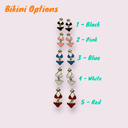 Bikini Gold-Plated Drop-Hook Earrings