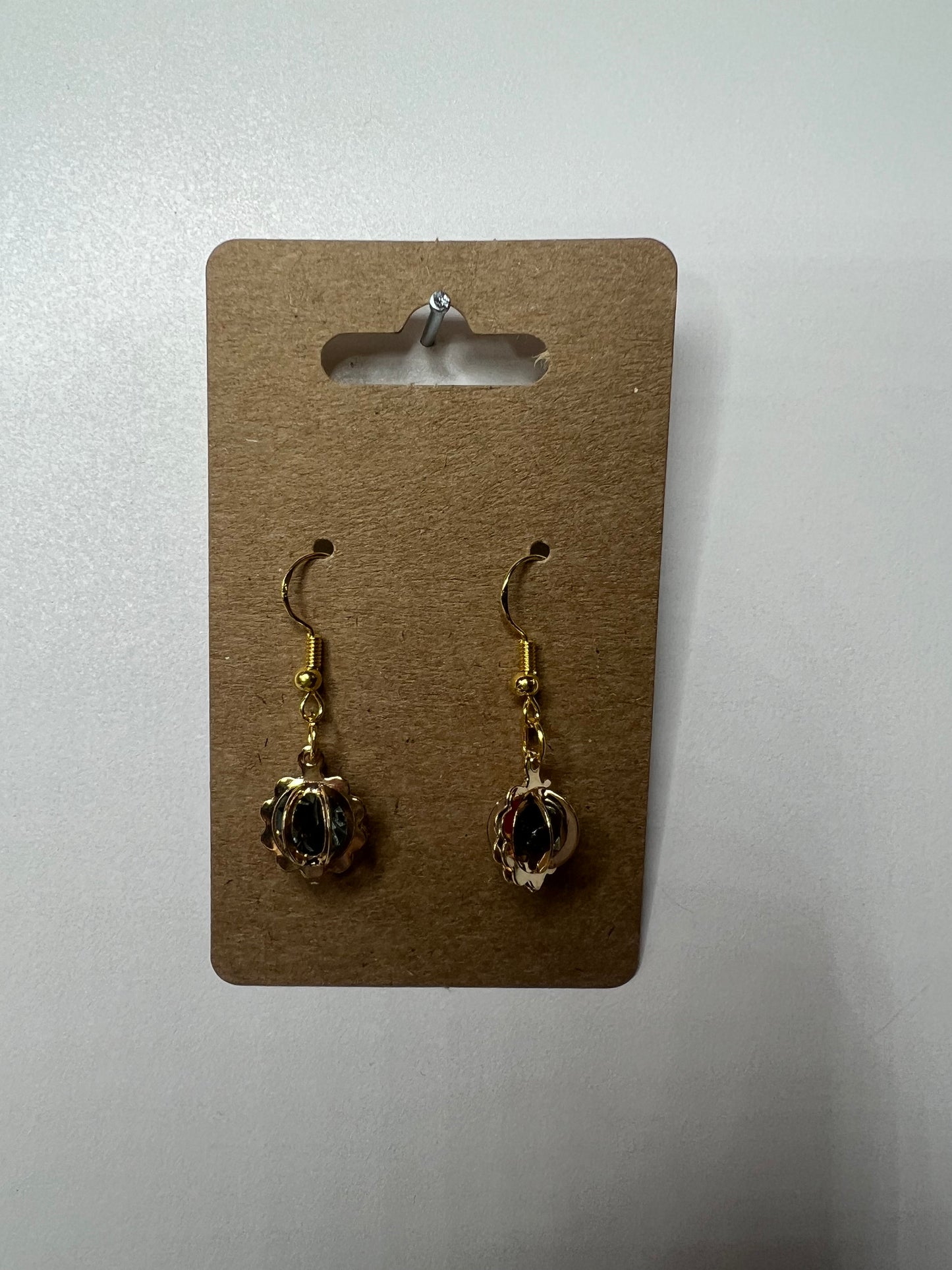 ✨ Unique Coloured Gem Gold-Plated Hook Earrings ✨