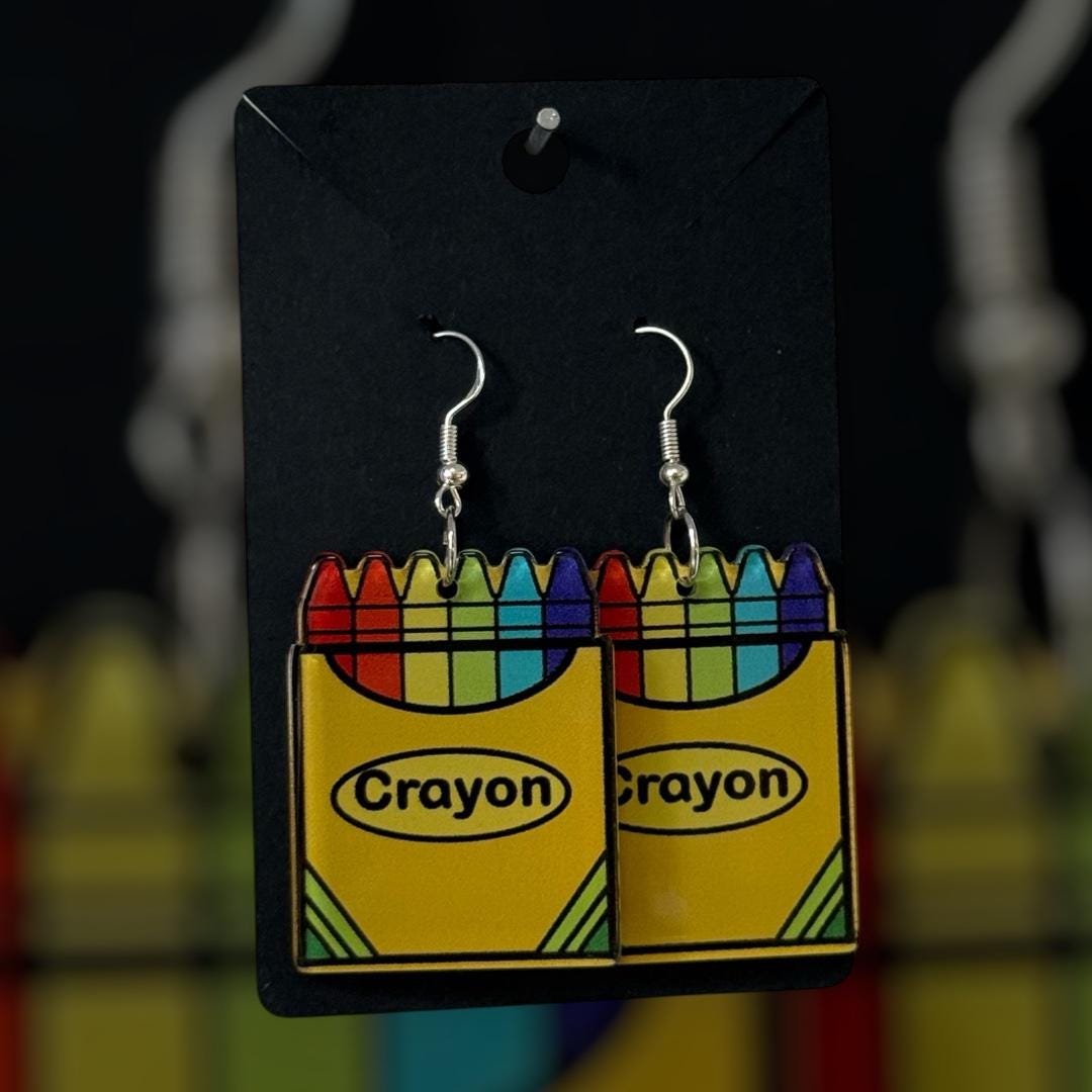 Crayon Silver Drop-Hook Earrings