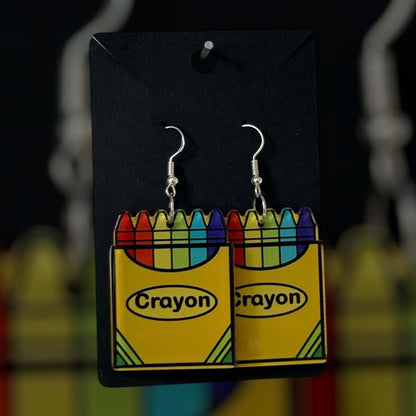 Crayon Silver Drop-Hook Earrings